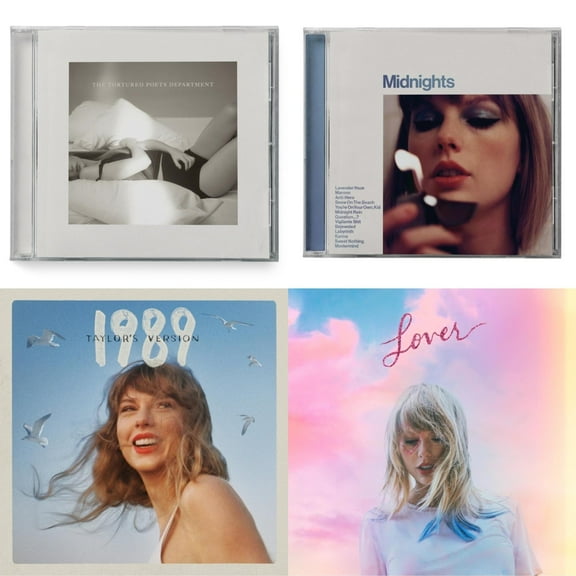 Tortured Poets Department (X) (Manuscript- Bonus Track) & Midnights (X) (Moonstone Blue CD) & 1989 (Taylor's Version) & Lover (Deluxe) (Version 2)