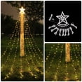 thumbnail image 1 of Star Topper Christmas Tree Lights 11.5ft Outdoor Led Waterfall Lights For  Holiday Party Decorations Yard, 1 of 11