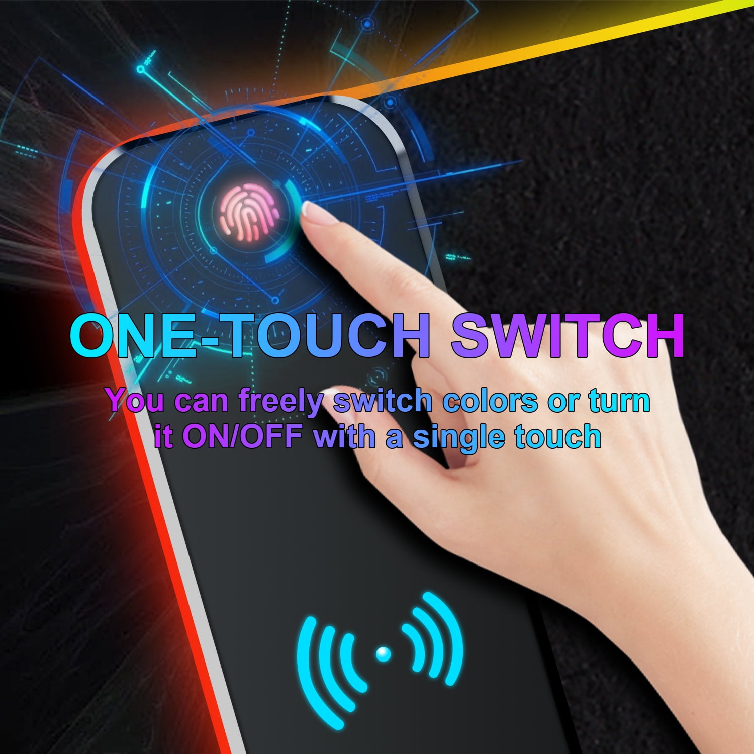 SANPTENT RGB 15W Large Keyboard Pad Wireless Charger Gaming Mouse  Pad, Desk Mat with 10 Light Modes, Keyboard Pad with Non-Slip Rubber Base, Waterproof Desk Pad for Home Office Decor