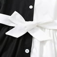 56 Years Girls Dresses Summer Children'S Color Matchingleeveless Irregular Black White Dress
