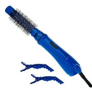 Salon Beauty CAJ 3-in-1 Hair Dryer One-Step Volumizer Negative Ion Hair Straightening Curling Hot Air Dryer Brush 1.25" Inch Styler (Color May Vary, Blue, Black, Teal, Purple, Pink)