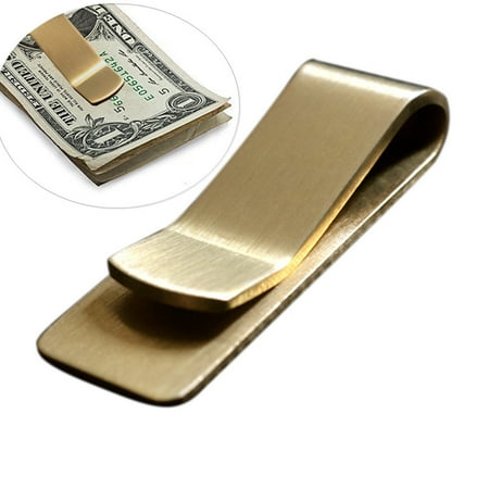 

MRULIC Hooks Card Holder Slim Pocket Holder Business Dollar Clip Money Lot Wallet Men Brass Tools & Home Improvement + Gold