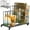 black, variant on IAJXWI Large Art Canvas Storage Rack 33.5 x 17.3 x 27in, Adjustable Art Drying Painting Rack with Wheels, for Canvas Posters Prints Panels, Metal