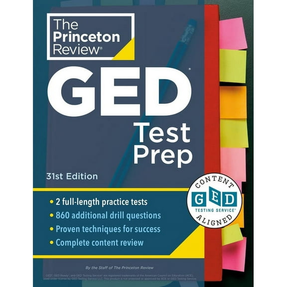 College Test Preparation Princeton Review GED Test Prep, 31st Edition: 2 Practice Tests   Review & Techniques   Online Features, (Paperback)