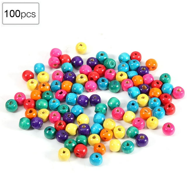Wooden Round Beads,Colorful Round Wooden Beads Jewelry Making Materials Wooden Beads Enhanced Features