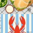 thumbnail image 3 of Amarainy Lobster Blue Striped Table Mats Set Of 4 For Home Kitchen Table Decor 12x18 inch, 3 of 5