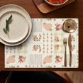thumbnail image 5 of Pioneer Flower Floral Print Pattern Summer Placemats Table Placemats Set Of 4-Linen Kitchen Washable Placemats Table Mats 12x18 Inch Non-Slip Heat Resistant, 5 of 5