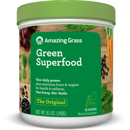 Amazing Grass Green Superfood Powder, Original, 30 (Best Tasting Green Juice Powder)