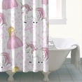 thumbnail image 4 of Princess Unicorn Pattern Shower Curtain 72"x72" ,Bathroom Decorative Shower Curtains Set with 12 Hooks,Modern Waterproof Washable Shower Curtain, 4 of 6