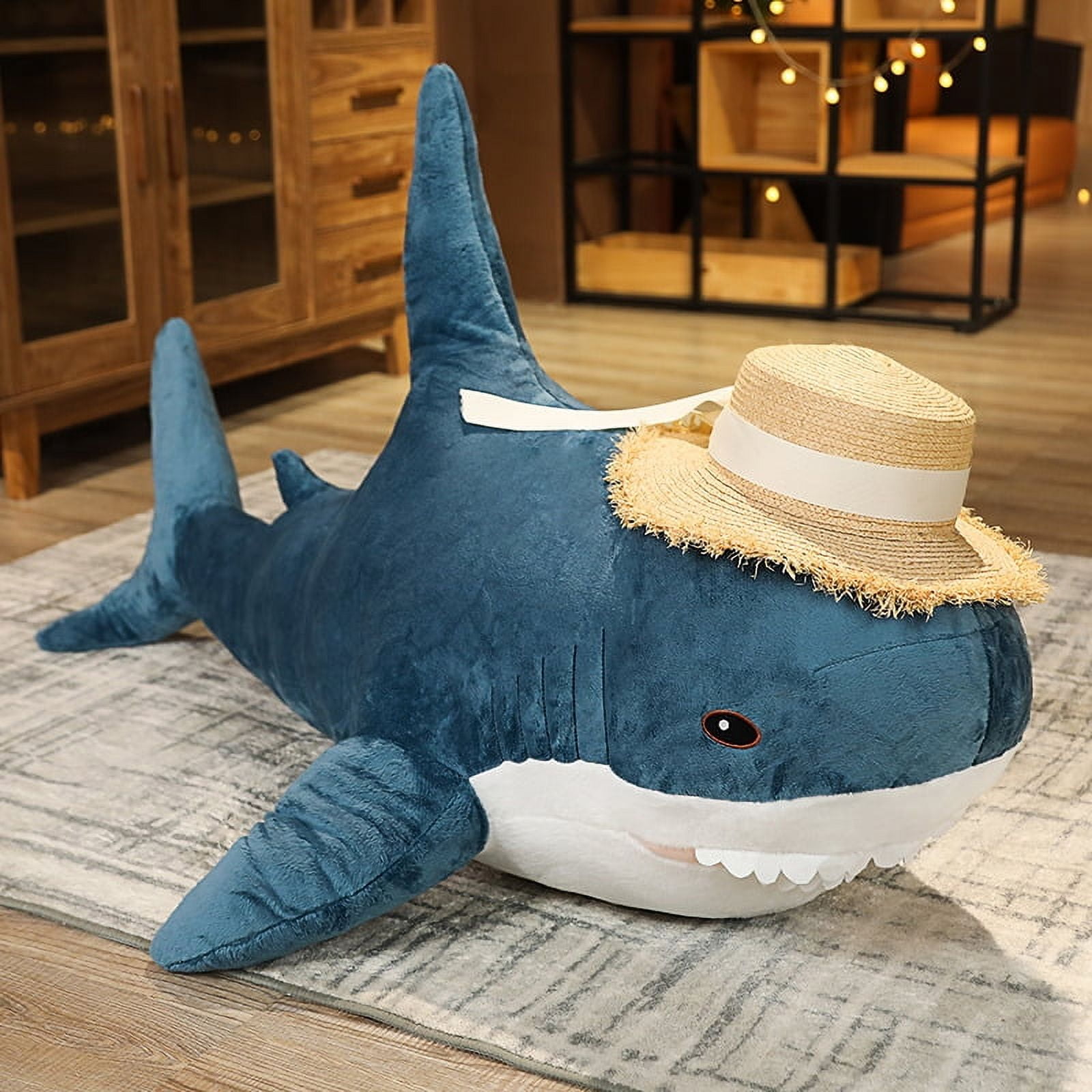 15-140cm Kawaii Shark Plush Toy Big Stuffed Animal Super Soft