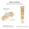 thumbnail image 6 of Rosec Jewels Heart Shape Moissanite Solitaire Engagement Ring 1 Carat, 7 mm, D-VS1 Quality Certified - Vintage Style Ring for Women, 18K Yellow Gold, US 3.50, 6 of 7