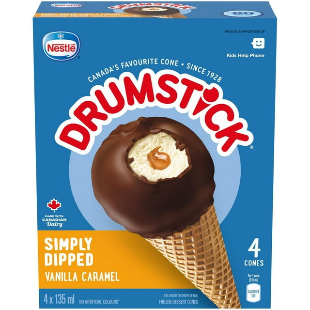 DRUMSTICK Simply Dipped Cones, 4 x 135 ml