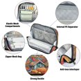 thumbnail image 4 of Standing Pencil Case with Base Large Capacity Stationery Pouch Pen Bag with Zipper for Women Men Birdhouse and Colorful Birds, 4 of 7