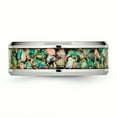 thumbnail image 3 of Stainless Steel Polished with Imitation Opal 8mm Men's Ring 11 Size, 3 of 6