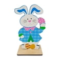 thumbnail image 2 of JHGoosa Easter Bunny Ornaments Easter Tabletop Decorations Easter Wooden Ornaments Bunny Ornament Bunny Easter Party Decorations, 2 of 7