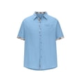 thumbnail image 3 of DYMADE Men's Hawaii Beach Vacation Cardigan Button Down Contrast Collar Shirt, 3 of 4