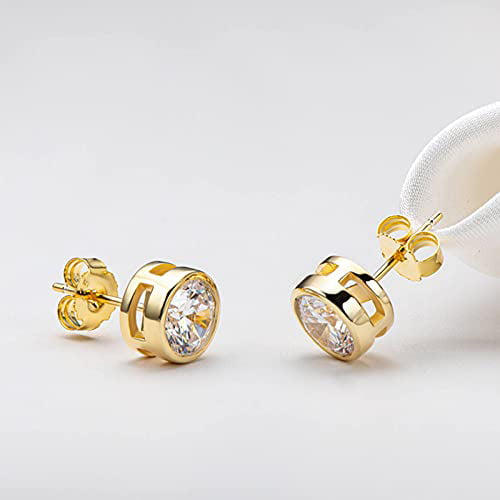 Pair of 14K Gold Mushroom Silicone Grip Earring Backs Protective Safety  Backs No Poke Yellow or White Gold Large 