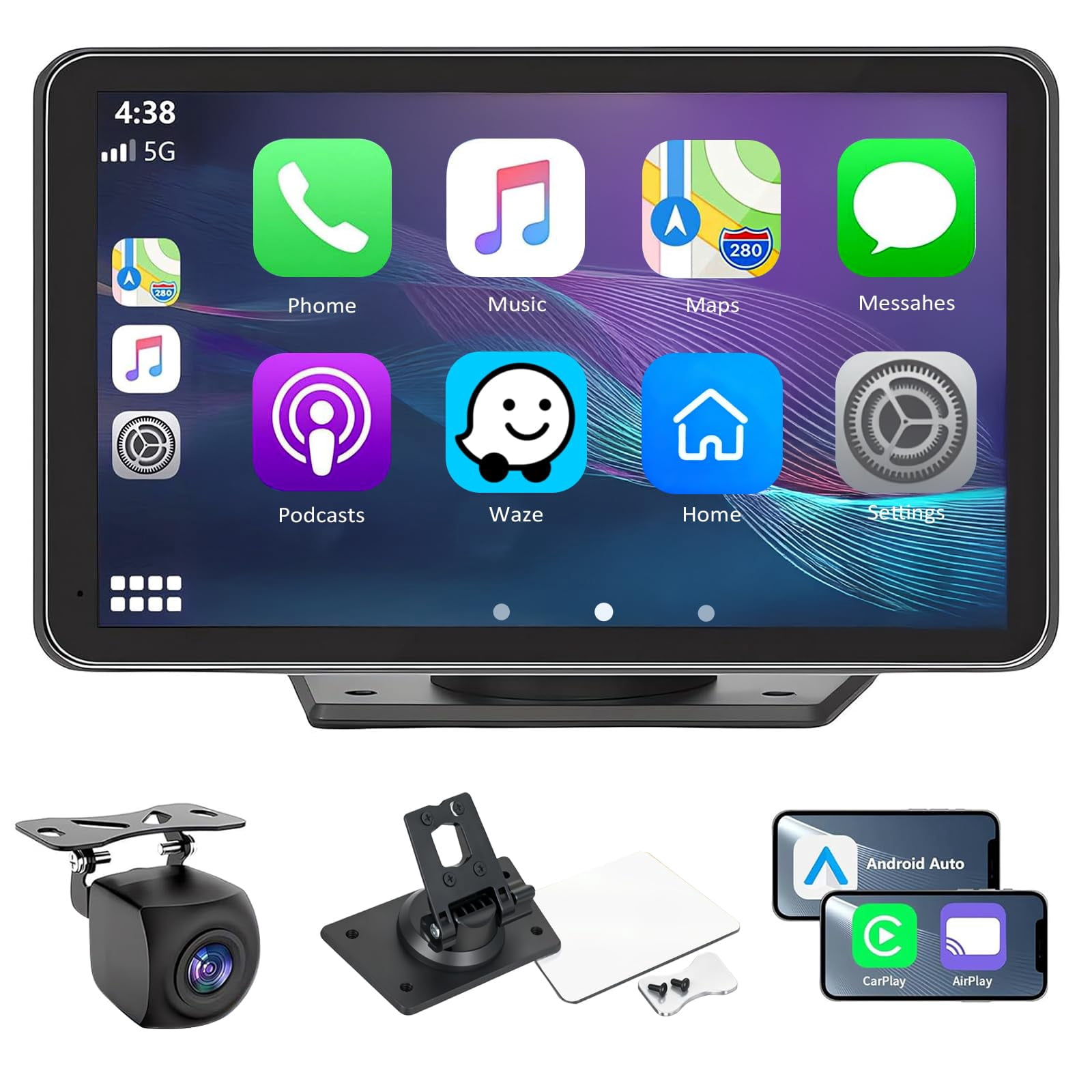 CARabc D808 Carplay Screen for Car 8.8