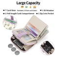 thumbnail image 3 of GAEKEAO Women’s Leather Wallet Rfid Blocking Floral Card Holder with Zipper Pocket, 3 of 6