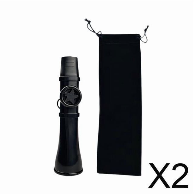 2 Kazoos Para Niños Y Adultos Con Bolsa De Almacenamiento, Instrumento Musical Ligero Para Niños, Color Negro