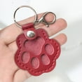 thumbnail image 3 of Pet Memorial Keychain - Leather Paw Keepsake Pendant Pet Hair Storage Holder Pet Loss Gift Remembrance Token Pet Lover Sympathy Gift( red), 3 of 5