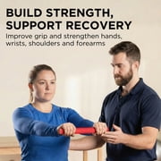 THERABAND FlexBar Resistance Bar, Light, Red Flex Therapy Bar for Physical Therapy, Wrist & Forearm Exercise Equipment, Non Slip Grip, Compact Design