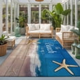 thumbnail image 2 of Area Rugs 4'x6'. Coastal Starfish Carpet Runner Indoor Outdoor Rugs Home Decor Aesthetic, Beach Ocean Nautical Wooden Grain Non Slip Mats Washable Accent Rug for Living Room Bedroom, 2 of 8