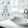 thumbnail image 5 of Yayeee Kitchen Hanging Hand Towels Set of 2 with Loop Bathroom Absorbent Tie Towel, Green Strawberry, 5 of 7