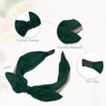 thumbnail image 4 of Unique Bargains Bunny Ears Wide Bow Headbands Fashion Hair Hoop Deep Green with Bow Knotted for Girl Women, 4 of 7