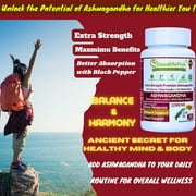 GoodlifePick Ashwagandha Extract Capsules 12300mg with Black Pepper Vegan Gluten-Free 90 Count
