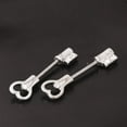 thumbnail image 4 of Abbracc 1 Pair Stainless Steel Heart Key Shape Barbells Nipple Bar Piercing Rhinestone Jewelry, 4 of 9