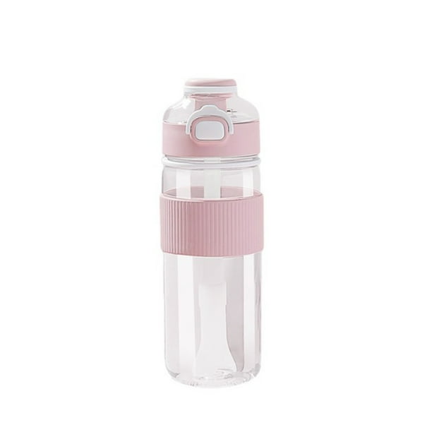 Sonducket Botella de agua de silicona para café, leche, taza de paja, deportes, viajes, senderismo, escuela de equitación, playa, estudiante, Ropa Deportiva, Zapatos Rosado