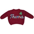 thumbnail image 2 of Drtj Little Brother Matching Outfits Letter Embroidery Knit Sweater Shirt Baby Boy Winter Warm Clothes, Santa baby, 5T, 2 of 9