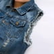 thumbnail image 3 of Chaleco vaquero ajustado de estilo coreano para hombre, chaleco de color claro para hombre, chaleco rasgado de talla grande a la moda, 3 of 5