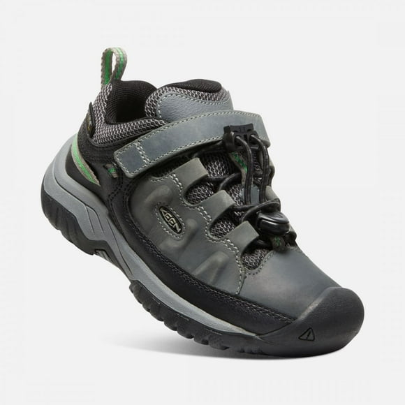 KEEN Unisex Little Kids' Targhee Waterproof Shoe Steel Grey/Irish Green - 1024009