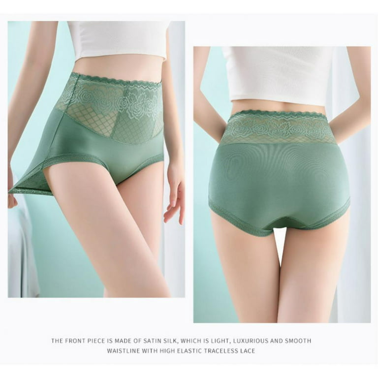 Xmarks Women's Lace Briefs Floral Underwear Modal High Waist Tummy
