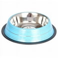 thumbnail image 2 of Iconic Pet Color Splash Stripe Non-Skid Pet Bowl, 32 Oz, Blue, 2 of 10