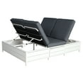 Mainstays Asher Springs Outdoor Double Chaise Lounge Bench White