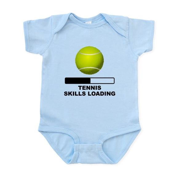CafePress - Tennis Skills Loading Body Suit - Baby Light Bodysuit, Size Newborn - 24 Months