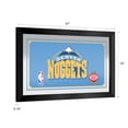 thumbnail image 3 of Denver Nuggets Logo Ready-To-Hang Black Framed Wall Mirror, 3 of 4