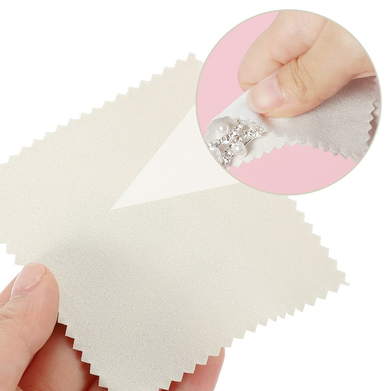 Tinksky 50pcs Jewelry Cleaning Cloth Polishing Cloth for Sterling Silver Gold Platinum 8*8cm, Adult Unisex, Size: One size, Grey Type