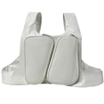 thumbnail image 1 of Bolsa De Pecho Molle Bolsas de chaleco informales para hombres, bolsa de pecho masculina portátil de PU para viajes de senderismo (blanco L) Ehuebsd Para Estrenar, 1 of 6