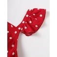 thumbnail image 6 of 2T Toddler Baby Girls Clothes Baby Girls Dress 2-3T Baby Girls Sleeveless Suspender Dress Layered Polka Dots Dress Red, 6 of 8