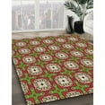 thumbnail image 3 of Ahgly Company Machine Washable Indoor Square Transitional Fire Brick Red Area Rugs, 7' Square, 3 of 7