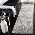 thumbnail image 3 of SAFAVIEH Madison Candelario Abstract Runner Rug, Grey/Blue, 2'2" x 6', 3 of 8