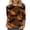 #0293-Multicolor, variant on Uootdi Halloween Womens Henley Tees V Neck Button Classic Halloween Graphic 3/4 Sleeve Tops for Women Loose Fit Weekend Outdoor Shirts Gift