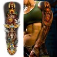 thumbnail image 4 of (I) (Juego 74-77) 4 Uds pegatinas tatuaje brazo serie personajes Cristo pegatinas tatuaje corporal 170x480mm, 4 of 9