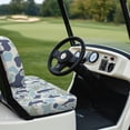 thumbnail image 6 of Pzuqiu Fish Silhouette Camo Golf Cart Seat Cover Set - Breathable Stretch-Fit, All-Weather Protection, Easy Install for 2-Passenger Ezgo & Club Car, 6 of 10