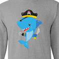 thumbnail image 4 of Inktastic Pirate Shark, Cute Shark, Little Shark, Blue Shark Long Sleeve T-Shirt, 4 of 5