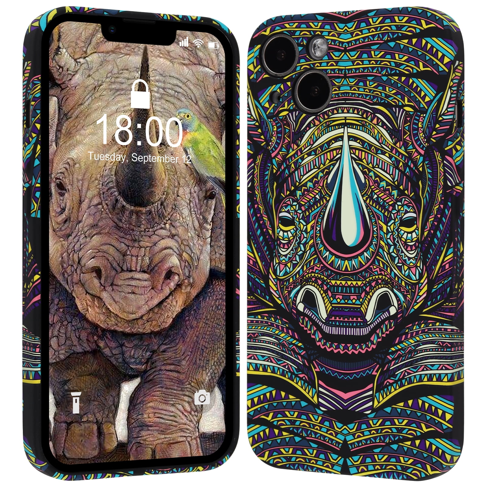 Animals Case Compatible with iPhone 14 Plus, Cool Animal luminous rint  Pattern Cases Cute Fashion Slim Soft TPU Shockproof Protective Phone Case  Cover for iPhone 14 Plus 